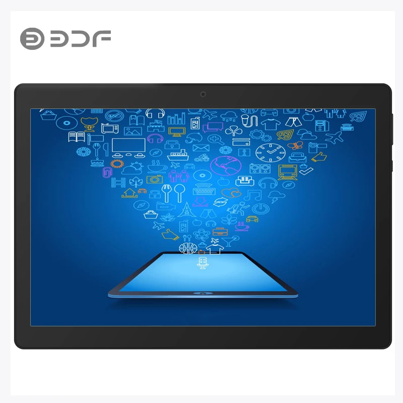 BDF New Original Design 10 inch Tablet Pc Android 7.0 Octa Core 4GB+64GB 3G Phone Call Dual SIM Car