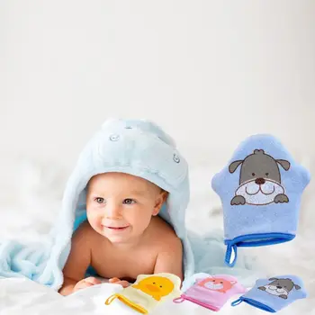 

Cartoon Super Soft Cotton Baby Bath Shower Brush Glove Cute Animal Pattern Children Sponge Rubbing Towel Ball