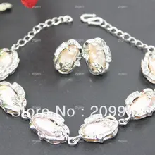 Huij 00154 Ювелирные Наборы натуральный розовый бива жемчужный браслет серьги шпильки жемчужина