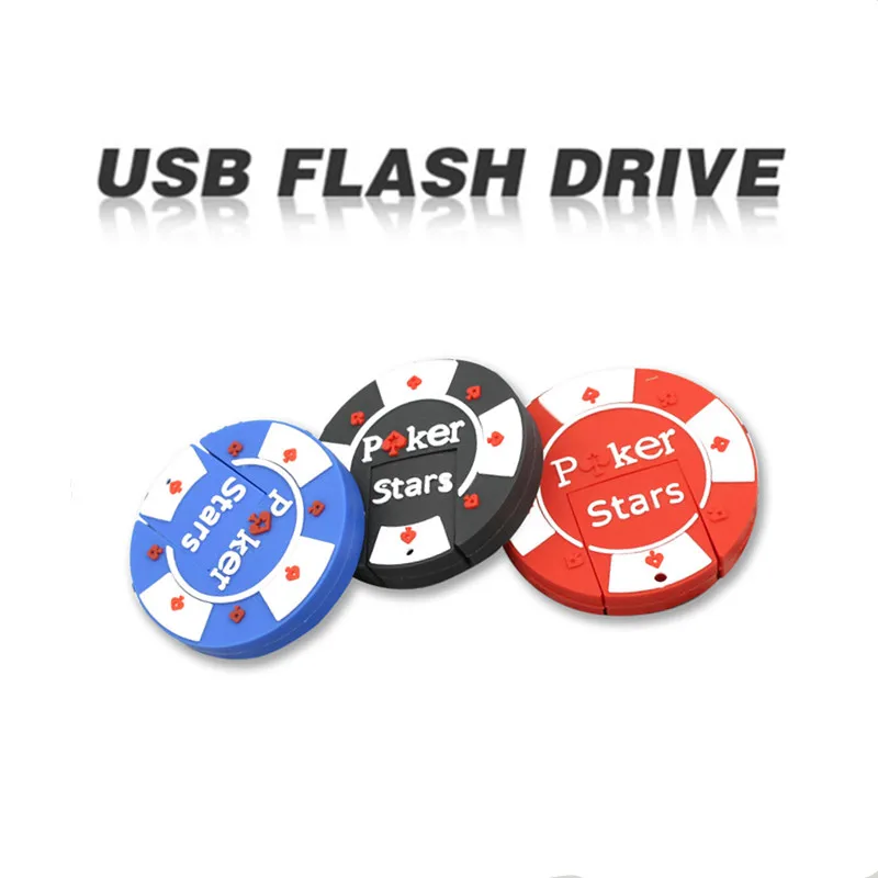 Дешевый USB флешка 4 ГБ 8 ГБ 16 ГБ 32 ГБ флешки мультяшный флеш накопитель резины Poker Stars pokerstars очень Memory Stick USB 2,0 подарки