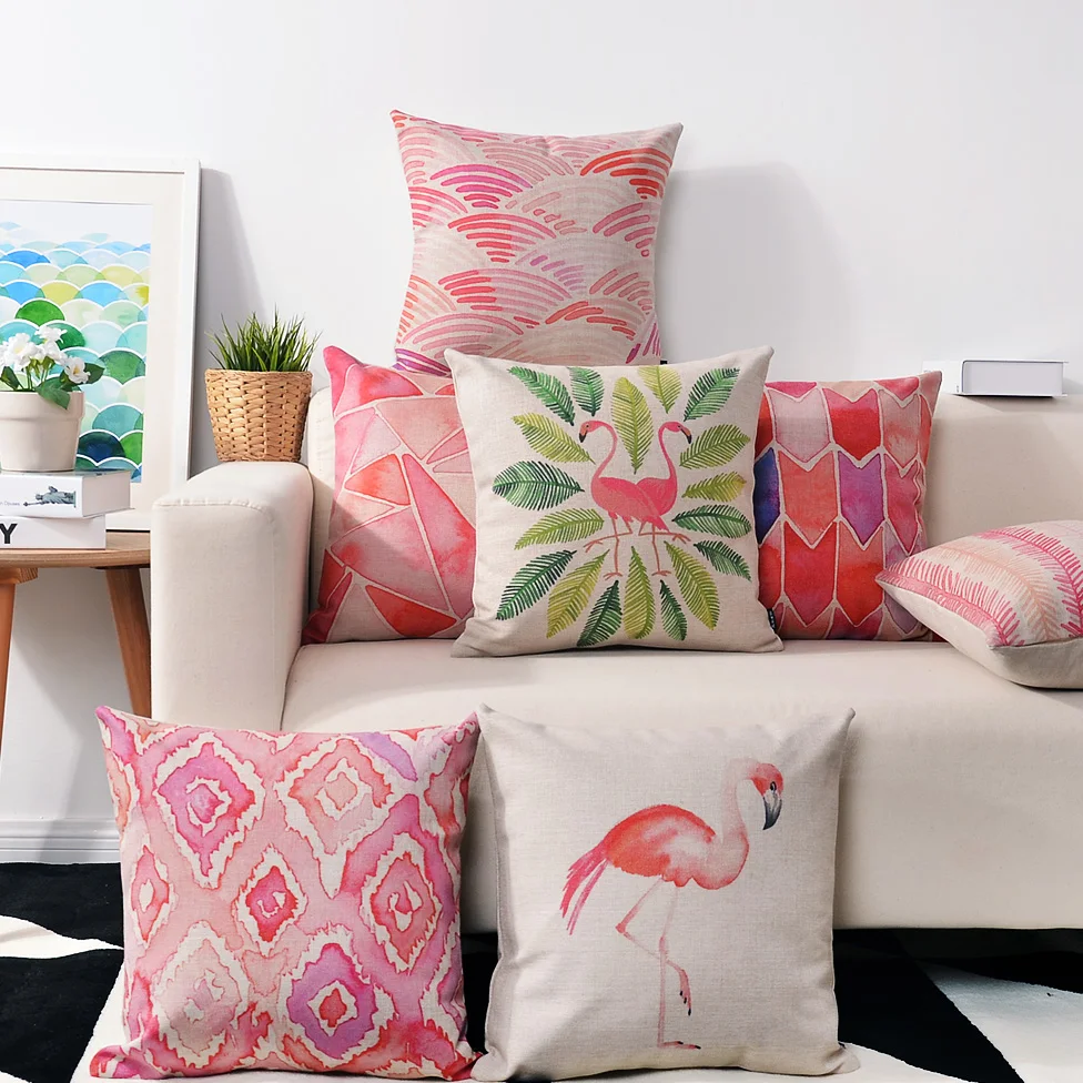 pink flamingo pillows