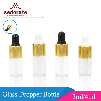 

Sedorate 100 pcs/Lot 3ML 4ML Glass Dropper Bottle For Cosmetic Empty Essential Oil Dropper Bottle Perfume Containers JX078-2