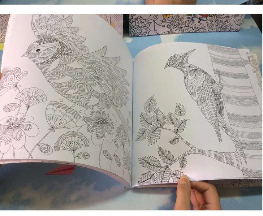 96 Page English Edition Animal Kingdom Coloring Book For Children Adults Relieve Stress Drawing Secret Garden Colouring Book (4)