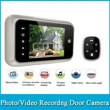 Nueva 3.5 “Pantalla LCD Color de Timbre De La Puerta Electrónica Espectador Wireless Peephole de la Puerta IR Foto/Grabación de Vídeo Digital Cámara de la puerta