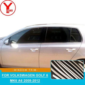 

YCSUNZ exterior side window trim strips Stainless Steel parts accessories For Volkswagen golf 6 mk6 A6 2008 2009 2010 2011 2012
