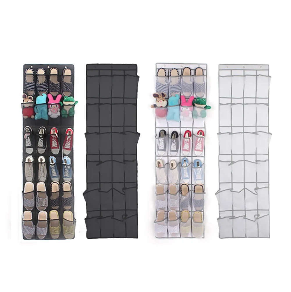 24Pocket Shoe Organizer Door Hanging Shoes Storage Wall Bag Closet Holder Save Space Organizador Home Decoration Supplies f1