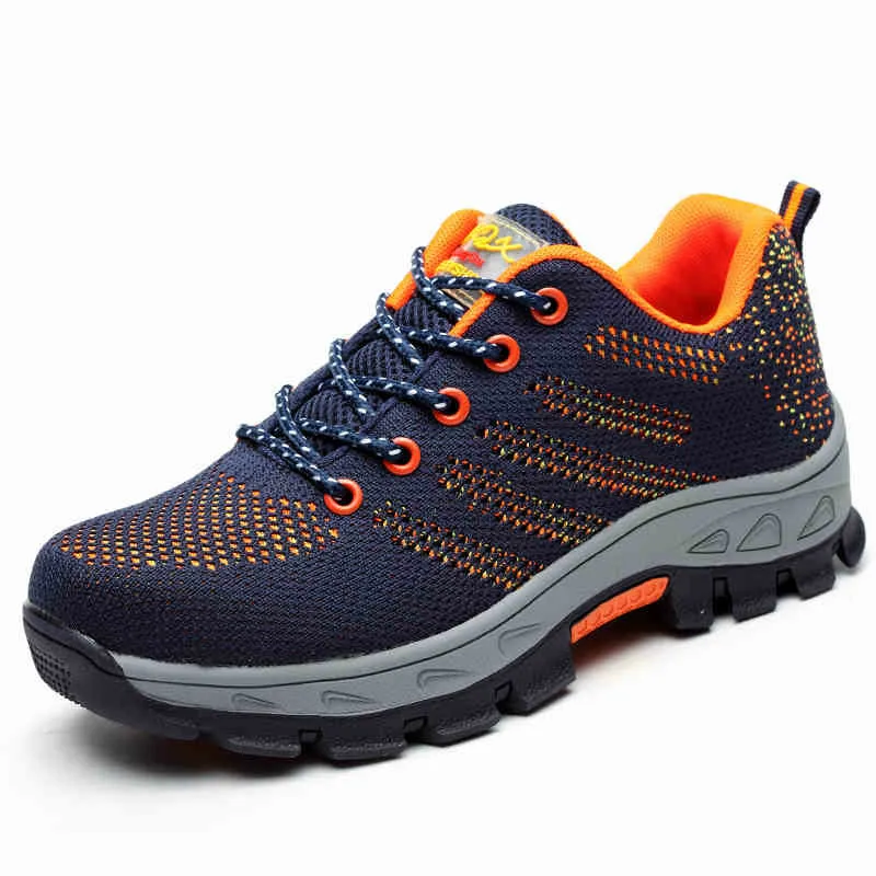 

Men Large Size Breathable Mesh Steel Toe Caps Work Safety Summer Shoes Non-slip Platform Anti-puncture Tooling Boots HH-107
