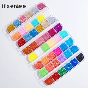 

4Boxes High Quality New Fashion Fantasy Glitter Powder Shiny Super Charm Japanese Style Design Mermaid Sweet Nail Art Decoration