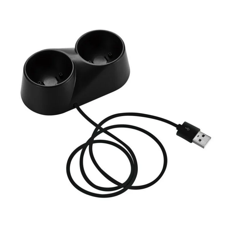 Мини Дистанционное зарядное устройство для зарядки док-станции для Очки виртуальной реальности VR для PS4 Двойная зарядка DC 5 V Вход черного цвета для PS4 Очки виртуальной реальности VR ручка перемещения