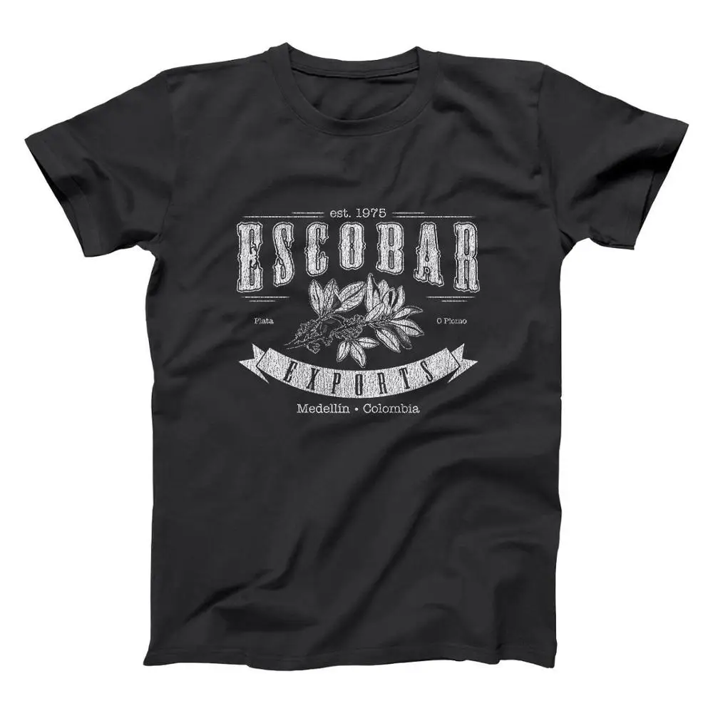 Мужская футболка с забавным юмором Pablo Повседневная принтом Escobar Exports Plomo Narcos Medellin