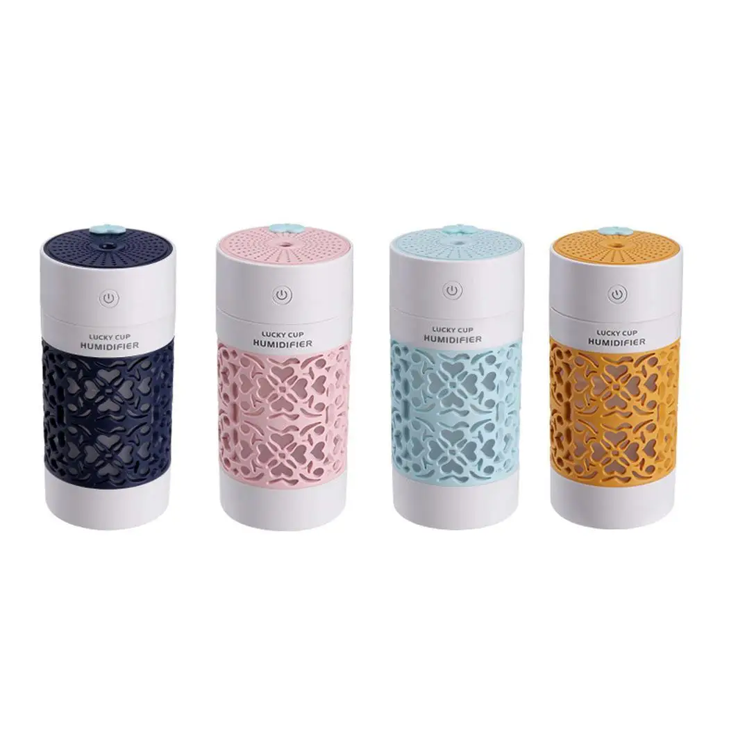 

250ml Ultrasonic Air Humidifier Aroma Essential Oil Diffuser Mini Humidifier Mist Fogger Maker LED Light Home Car Mini Fan