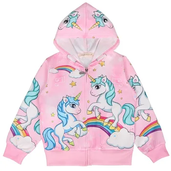 

Girls Unicorn Hoodies Sweatshirt Jacket Spring Autumn Kids Outerwear Coat for Girls Children Clothing Baby Clothes Shirts