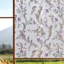 Ombre flowers3D Crystal diamond Home Window Cover Film No-Glue stained New Year Decorative Privacy Glass Stickers 45/60/75*200cm Ombre flowers3D Crystal diamond Home Window Cover Film No-Glue stained New Year Decorative Privacy Glass Stickers 45/60/75*200cm