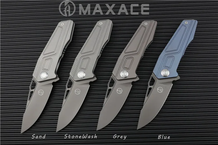 Maxace карманный нож Panzer EDC 14C28N серый лезвие с титановым покрытием