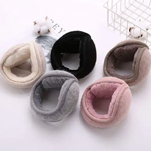 Womens Mens Winter Outdoors Warmers Ear Bags Earmuffs Bandless Fleece Ear Earcap