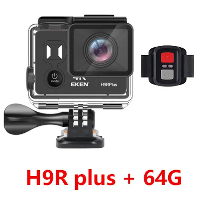 Оригинальная Экшн-камера EKEN H9R Plus H9Rplus Ultra FHD 4K A12 30fps 1080p 60fps 14MP Водонепроницаемая Спортивная видео камера с Wi-Fi - Цвет: H9R plus R 64G