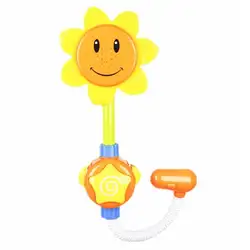 Игрушка для ванны Детская электрическая мультяшная старше 3 лет желтый, зеленый подсолнух игрушки-брызгалки