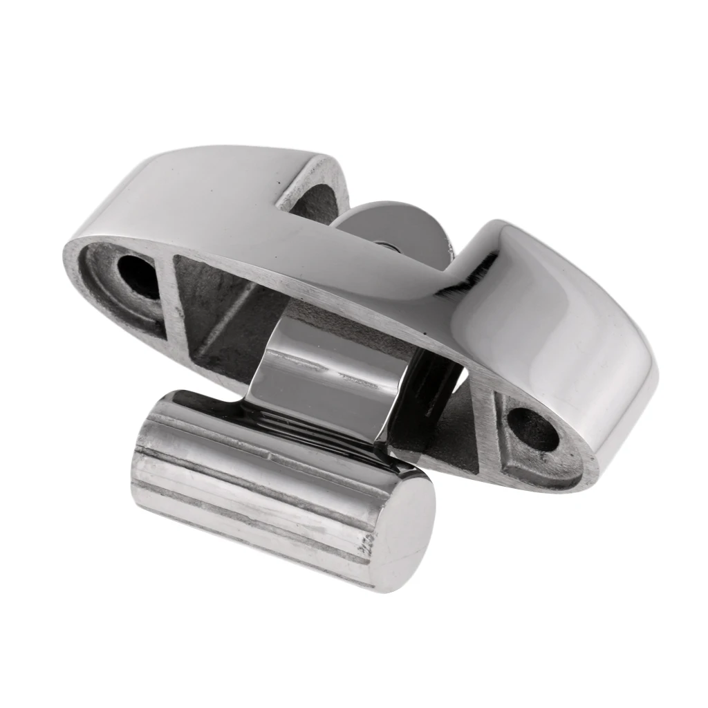 7 x 2.5 x 4.5cm Durable 316 Stainless Steel Bimini Top Fitting Swivel Deck Hinge with Rubber Pad - Fittings/ Hardware yy multi color hinge stainless steel bearing mute hinge folding page 4 inch