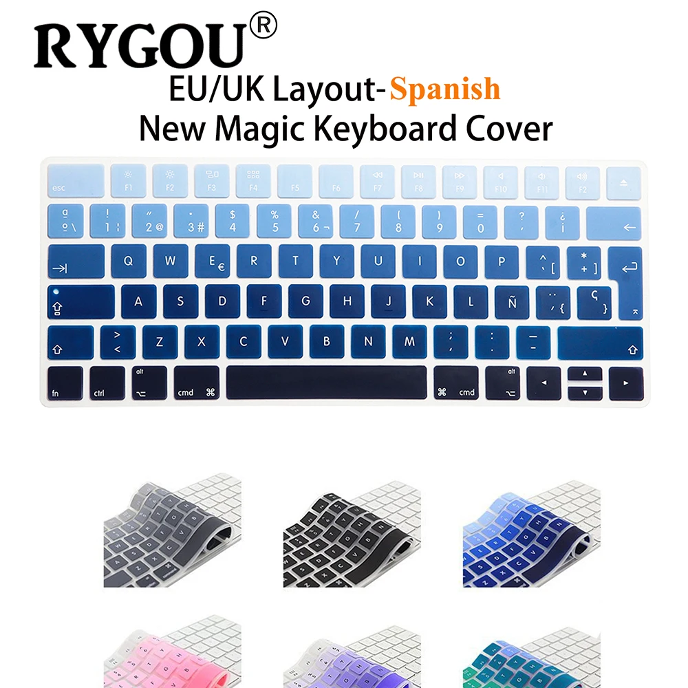 Испанские буквы ЕС макет беспроводной клавиатуры наклейки для Apple новая волшебная клавиатура 2 релиз в году клавиатуры кожи Обложки