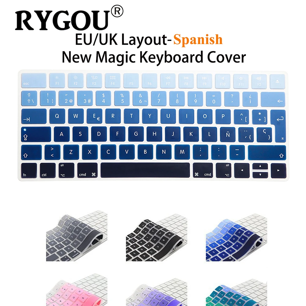 Spanish Letters EU Layout Wireless keyboard Stickers for Apple New
