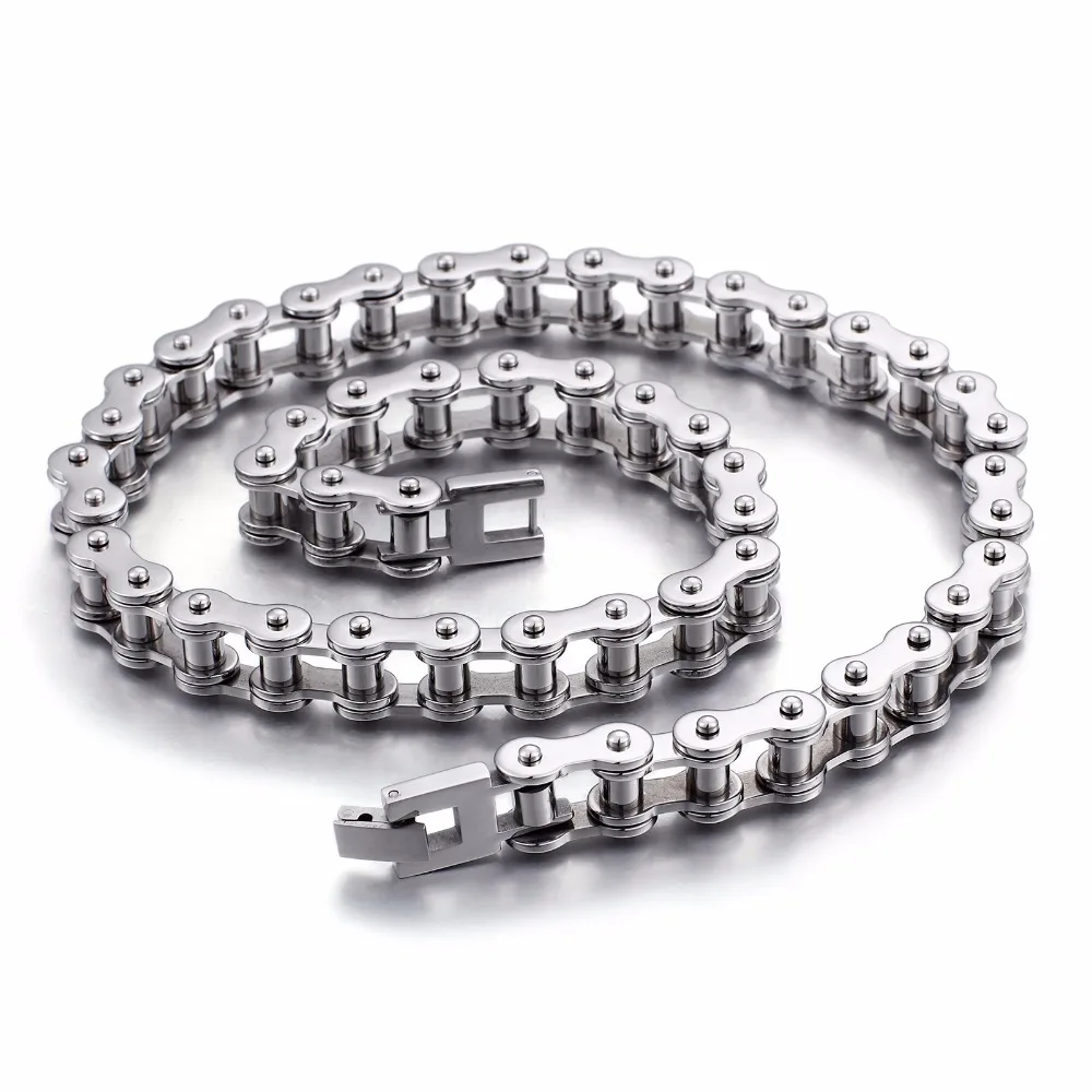 55cm Stainless Steel Biker Bicycle Chain Mens Link Chain