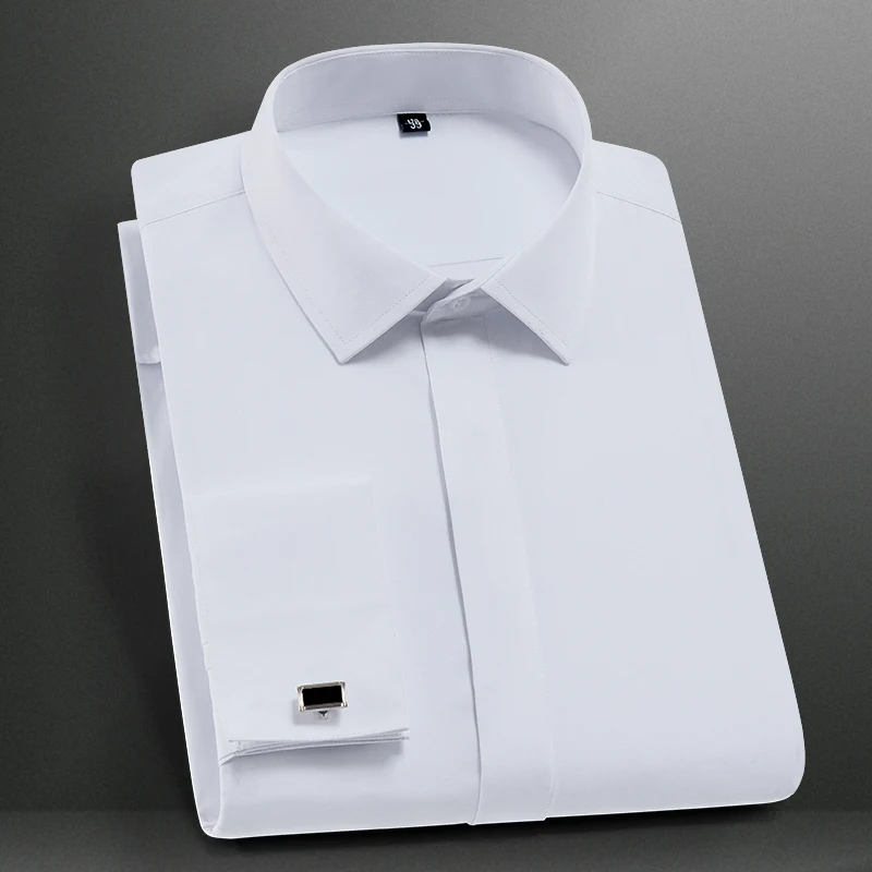 DAVYDAISY,, Новое поступление, Весенняя Мужская рубашка с французскими манжетами, мужская рубашка с длинным рукавом, официальная Повседневная рубашка, свадебная рубашка, бренд DS315
