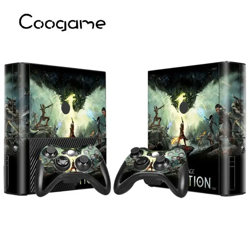 Cool PVC Custom Sticker For Xbox 360E Console Skin & 2 Pads Game