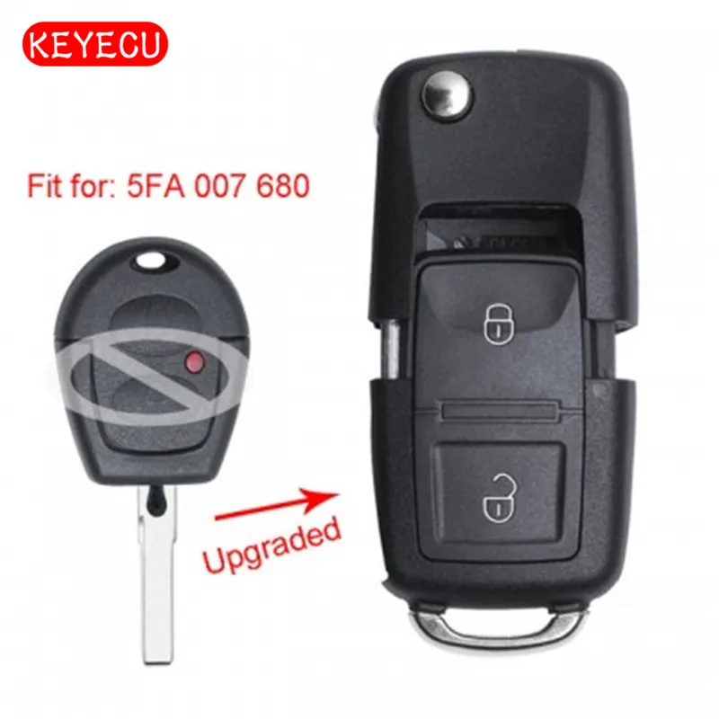 Keyecu Upgraded Flip Remote Car Key Fob 433MHz ID48 Chip for VW Bora Polo Golf Passat Lupo P/N: 5FA 007 680 | Автомобили и