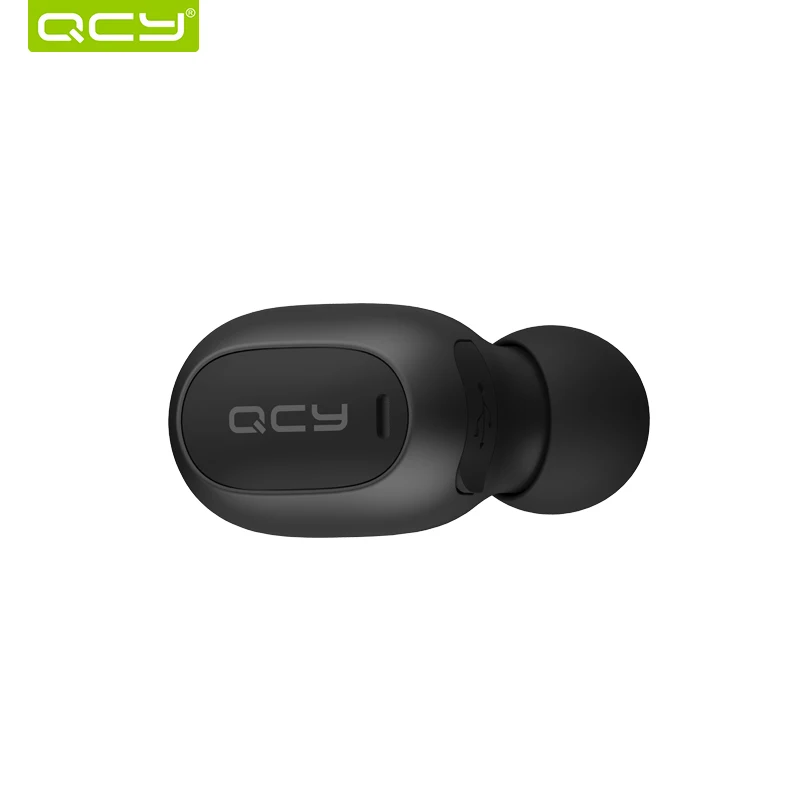 QCY qm1 моно мини невидимые Наушники Беспроводные Bluetooth 5,0 наушники с шумоподавлением гарнитура с микрофоном Громкая связь звонки - Цвет: Черный
