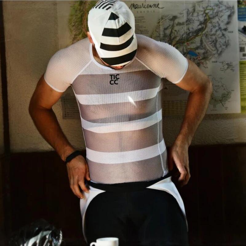 

RCC Raphp NEW Fabric Elite Pro Team Base Layer Short Sleeve cycling T shirt men women Mesh Breathable Sport underwear