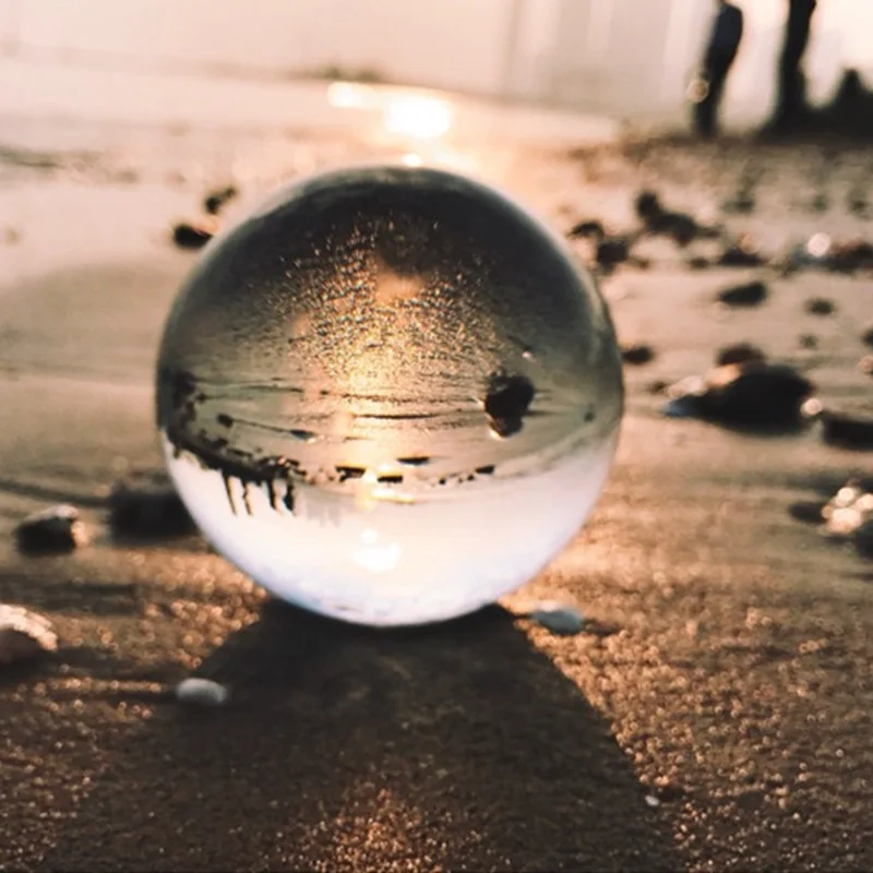 

30mm Round Rare Clear Glass Artificial Crystal Glass Ball Healing Ball Sphere Home Desk Decoration Chinese Feng shui Decor P20