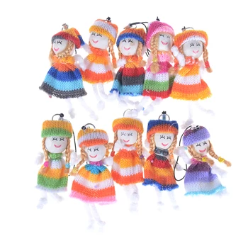 

2pcs New 7cm Wool doll bag parts accessories ethnic dolls Kids Toys Mini Doll For boys and Girls Soft Interactive Baby Dolls