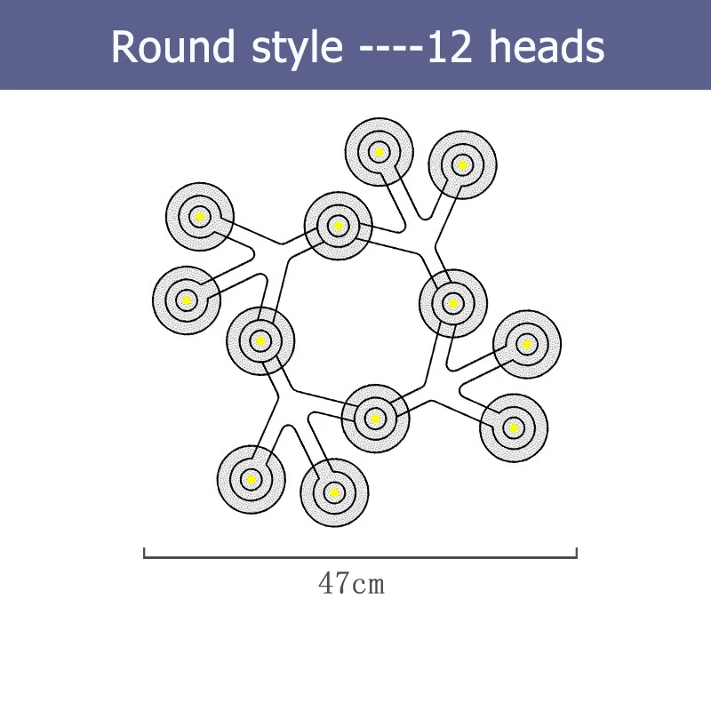 Новая светодиодная Люстра для гостиной, спальни, дома, люстра от sala, современная светодиодная потолочная люстра, лампа, люстра ZZX0008 - Цвет абажура: Round style--12 head
