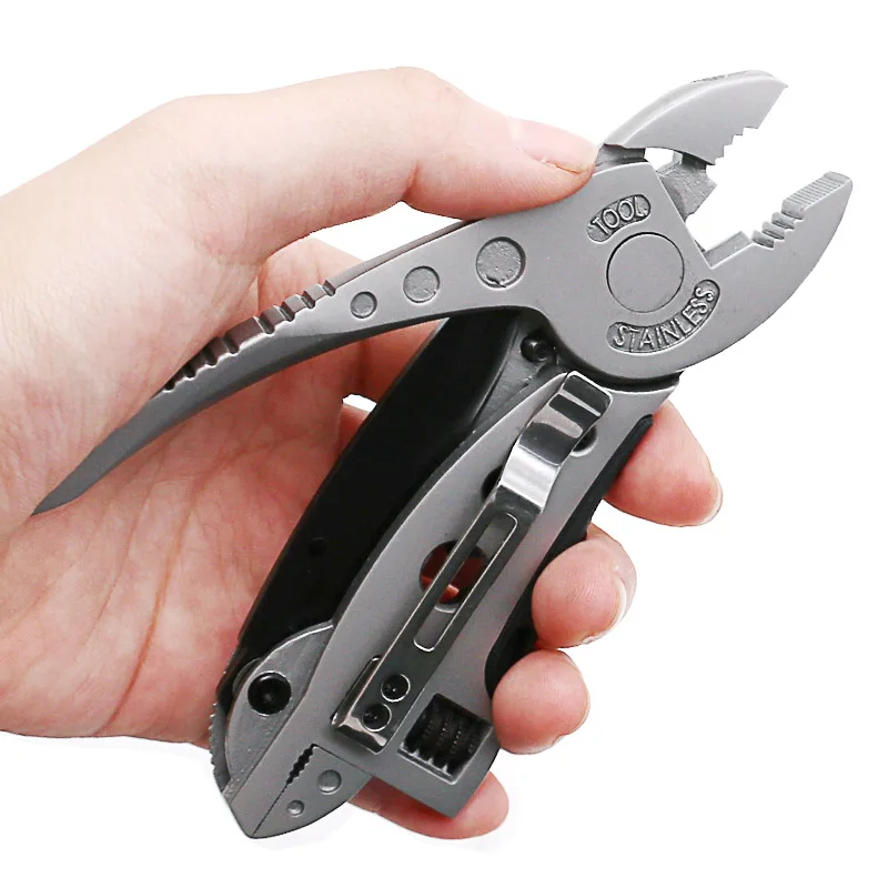 

Outdoor Portable Multitool Pliers Small Knife Screwdriver Set Kit Adjustable Wrench Paw Spanner Repair Survival Hand Multi Tool