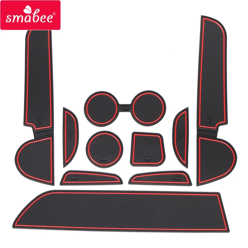 

for Mitsubishi Mirage 2012 - 2018 Anti-Slip Rubber Cup Door Groove Mat Space Star Attrage Mirage G4 Accessories 2013 2015 2016