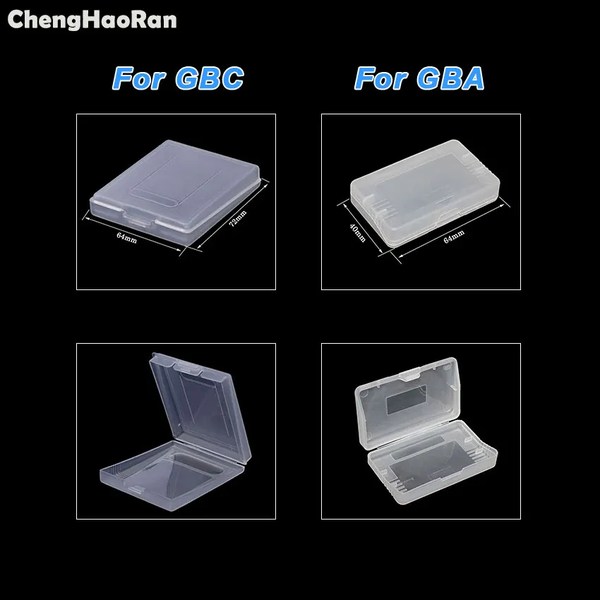 ChengHaoRan Game Cartridge Plastic Cases Game Cards Storage Box For GameBoy Pocket For GBA GBC GBP Protector Holder Cover Shell