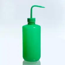 Зеленый 500 мл Градуированный лабораторный пластиковый PE тату стирка сжимаемая бутылка для использования в лаборатории