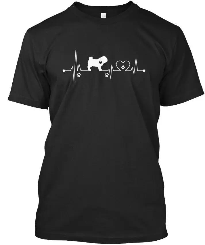 

2019 Summer style Fashion Heartbeat Dog Sharpei Standard Unisex T-Shirt Funny Tee shirt