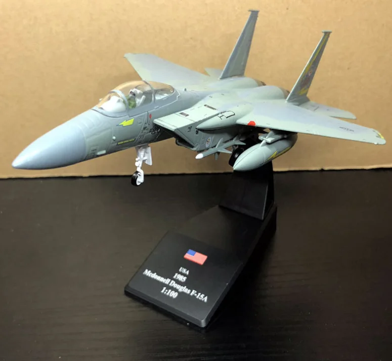 AMER 1/72 масштаб военная модель игрушки USAF истребитель F35, F22, F14, F18, B2, B52, F-4C, A10 литой под давлением самолет модель игрушки для коллекции/подарок - Цвет: F15