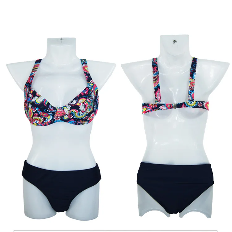 Лето новые женские удобные горячие продажи женские цветочные бикини набор сексуальный немягкий женский купальник пляжная одежда женские купальники 8705