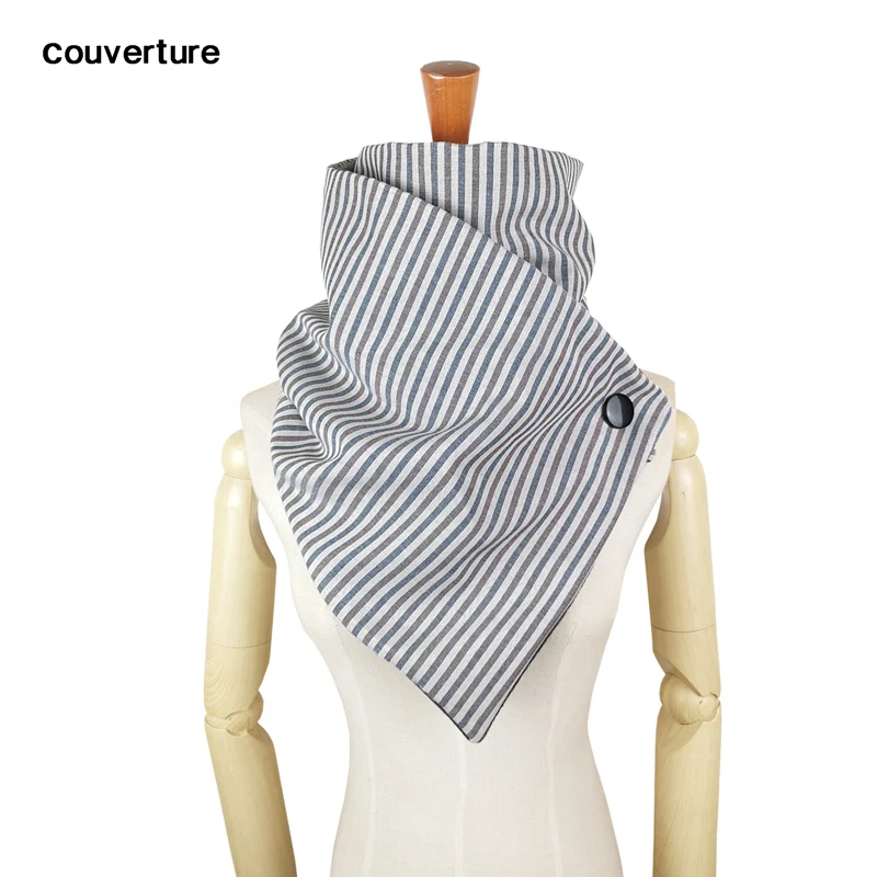 

Couverture Chunky infinity unisex scarf men neck warmer bandana women scarf with snaps luxury brand poncho echarpe hiver femme