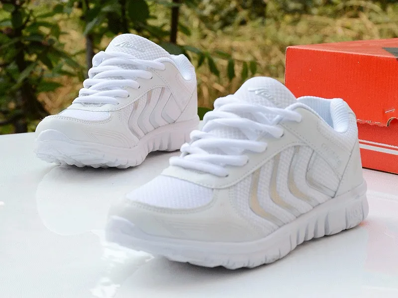 Tênis feminino 2018 entrega rápida respirável tênis