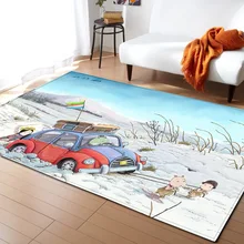 3D игрушечный автомобиль мультфильм милый кролик свежий иллюстрации ковры для Гостиная детский коврик буррито Одеяло Государственный дом коврик для спальни