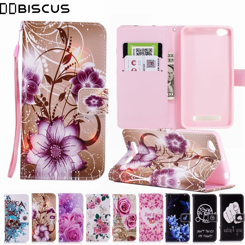 

Fashion Leather Flip For XiaoMi RedMi 5A 5 Plus Wallet bags Case Cute lovely Flower Floral pattern For Xiaomi RedMi 4X Pro 4A