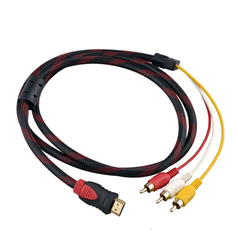 Кабель JRGK для проектора компьютера 1 5 м HDMI кабель 3RCA штекер 19/m/p RCA HD TV LCD ноутбука PS3
