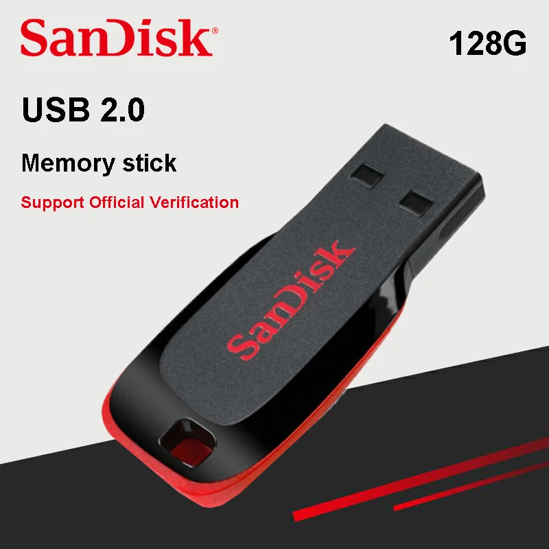 Оригинальный usb накопитель SanDisk 8 ГБ 16 32 64 флеш CZ50 USB 2 0 карта памяти 128 накопитель|USB