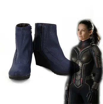 

Ant-Man and the Wasp Hope Van Dyne Cosplay Boots Blue Shoes Custom Made