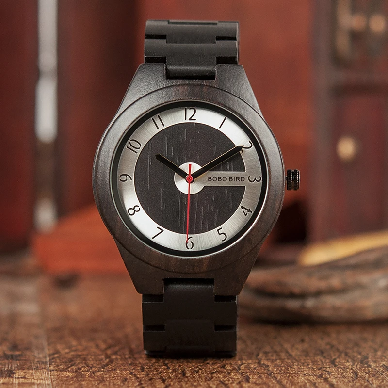  BOBO BIRD Top Brand Men Quartz Watches Stylish Luxury Wooden Wristwatch Timepieces Military in Gift