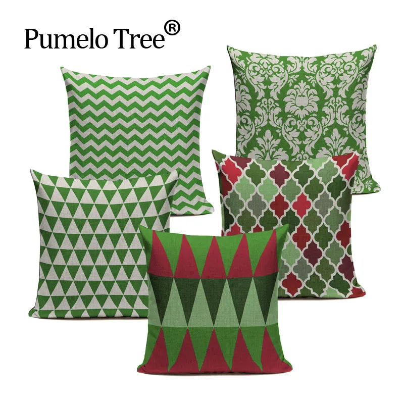 Наволочка для дивана из хлопка и льна с геометрическим рисунком|decorative throw pillows