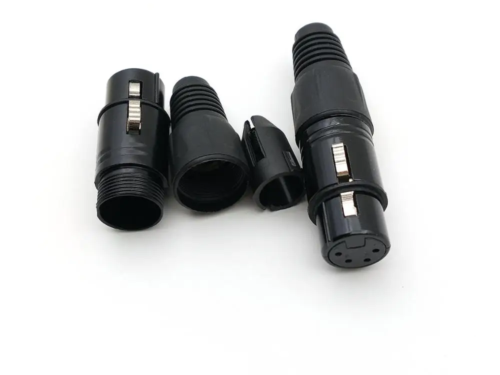 10 шт. черный 4 контактный разъем XLR адаптер|adapter connector|adapter xlradapter female |